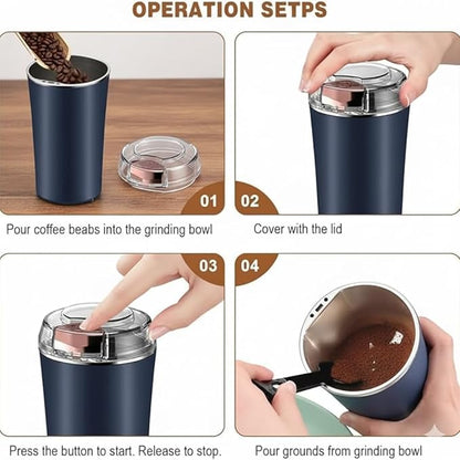 Portable Electric Coffee & Spice Grinder