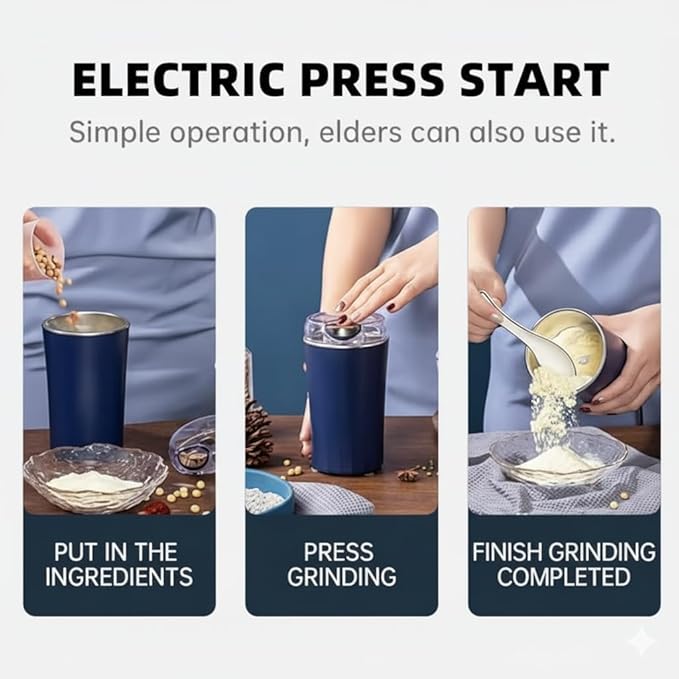 Portable Electric Coffee & Spice Grinder
